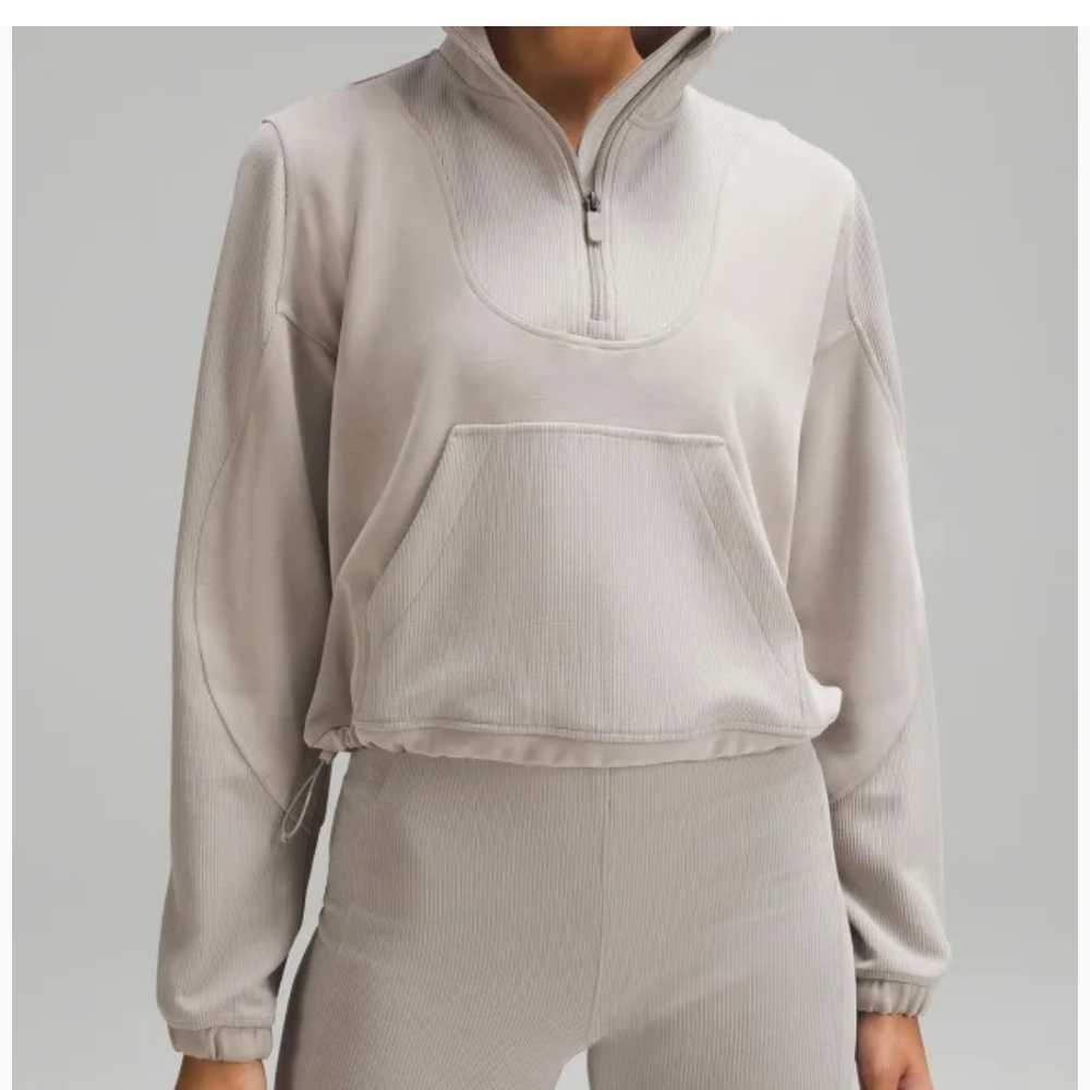 Lululemon Brushed Ribbed Softstreme Half Zip.